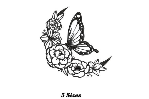 Butterfly with Floral Moon: A Boho Embroidery Review