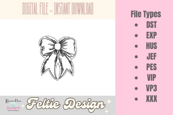 Coquette Bow ITH Feltie: A Holiday Design Review
