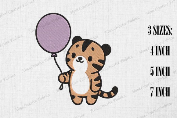 Cute Tiger with Balloon: A Boutique Embroidery Review