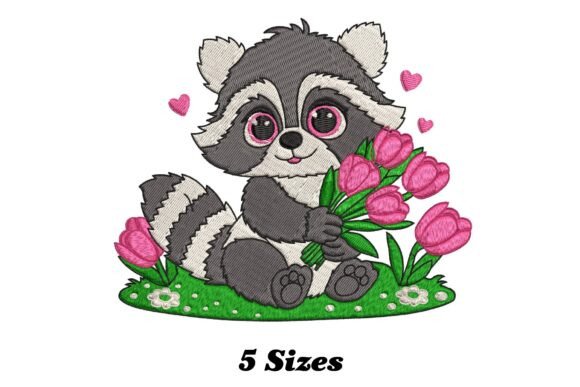 Floral Raccoon: A Whimsical Design for Handmade Gifts