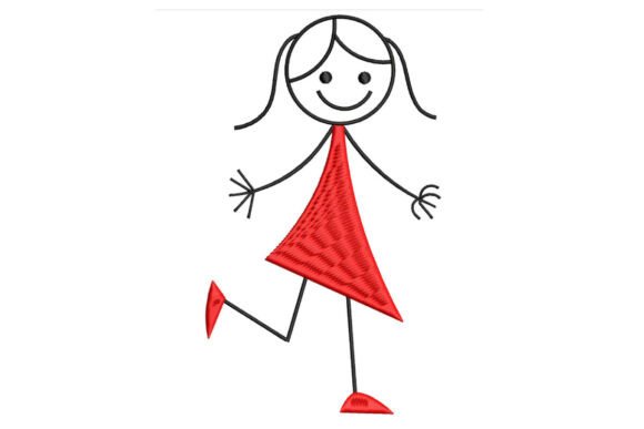 Funny Cute Stick Girl: A Charming Embroidery Review