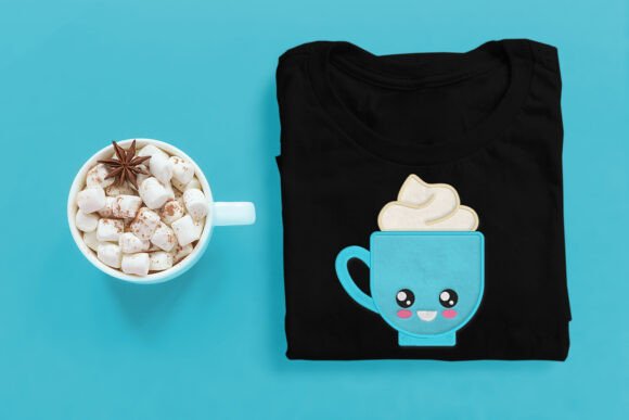 Kawaii Cartoon Hot Cocoa Applique Review