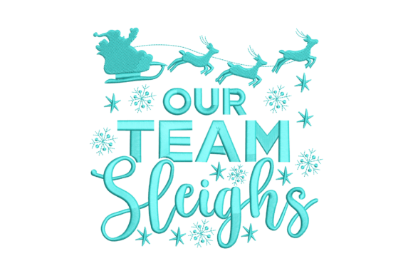 Our Team Sleighs: A Festive Embroidery Design Review