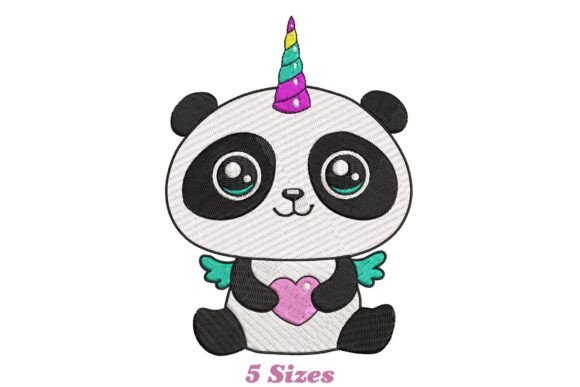 Panda Unicorn: A Whimsical Embroidery Design for Etsy Sellers