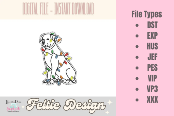Reviewing the Christmas Dog ITH Feltie Design